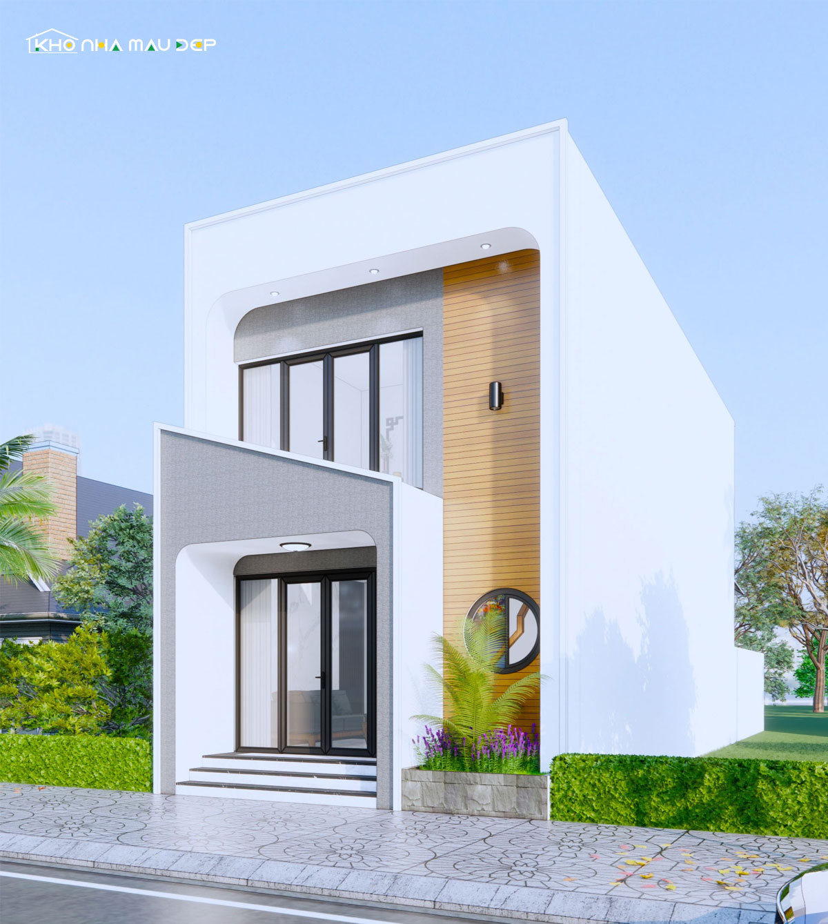 Thiết kế nhà cấp 4 3 phòng ngủ 200 triệu có gác lửng với mặt tiền độc đáo