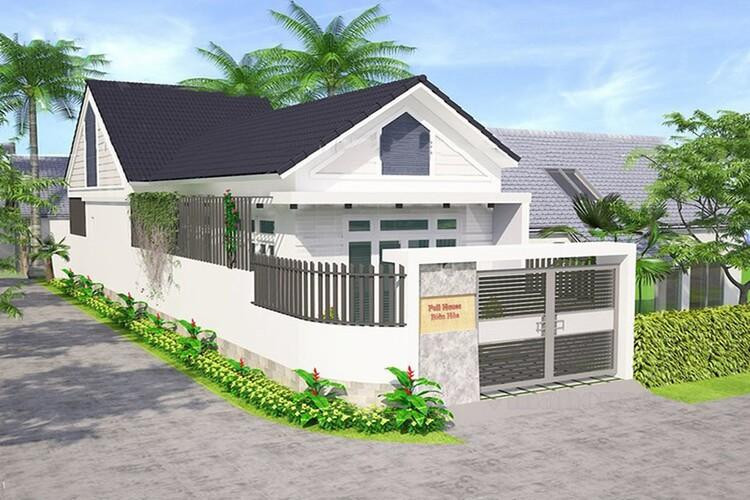 Mẫu nhà cấp 4 nông thôn đơn giản 3 phòng ngủ 100m2 chữ L đầy đủ công năng