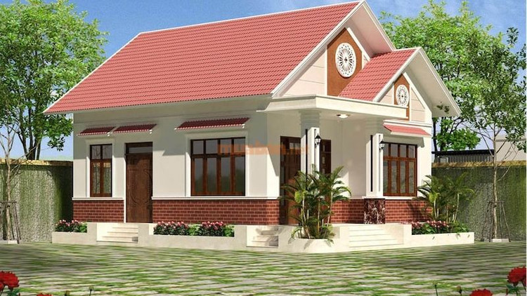 Mẫu nhà cấp 4 nông thôn 3 phòng ngủ đơn giản dễ dàng mở rộng