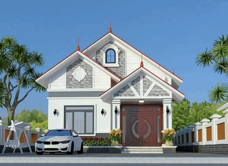 Nhà cấp 4 nông thôn đơn giản 3 phòng ngủ 7x12 đẹp, thiết kế mái Thái tiện nghi