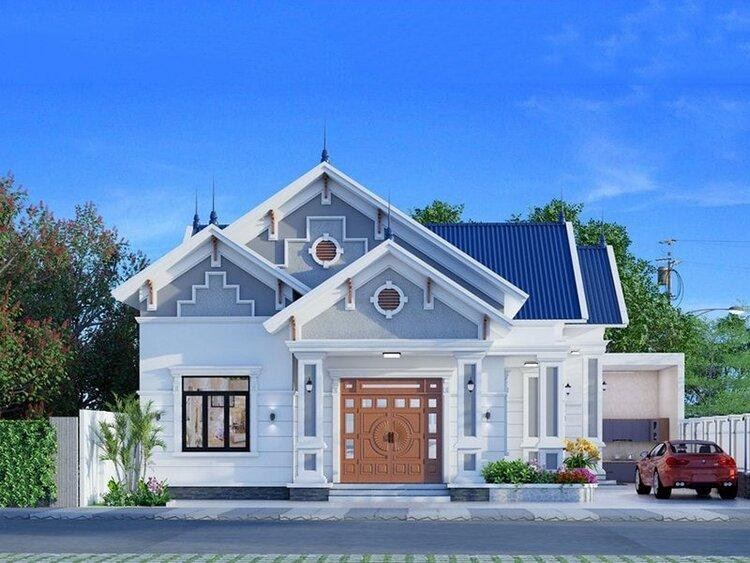 Nhà cấp 4 nông thôn đơn giản 3 phòng ngủ 8x10 giá rẻ, sang trọng