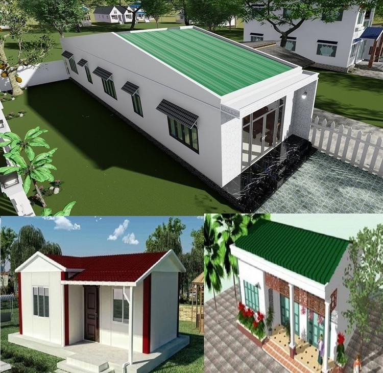 Nhà cấp 4 nông thôn đơn giản 3 phòng ngủ mái tôn đẹp, giá rẻ