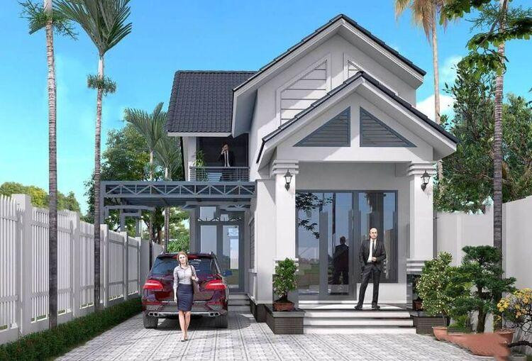 Nhà cấp 4 nông thôn đơn giản 3 phòng ngủ ngang 6m đẹp, phù hợp xu hướng