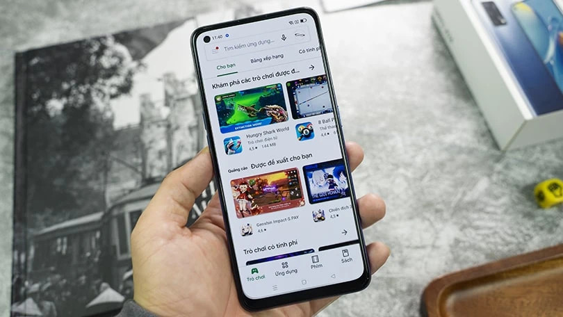 Màn hình AMOLED sắc nét với tần số quét 60Hz trên Oppo A74