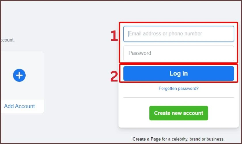 Giao diện trang cá nhân Facebook trên máy tính để kiểm tra story