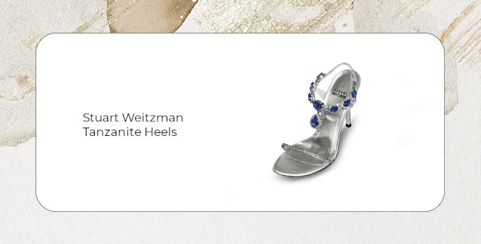Giày cao gót Tanzanite của Stuart Weitzman rực rỡ