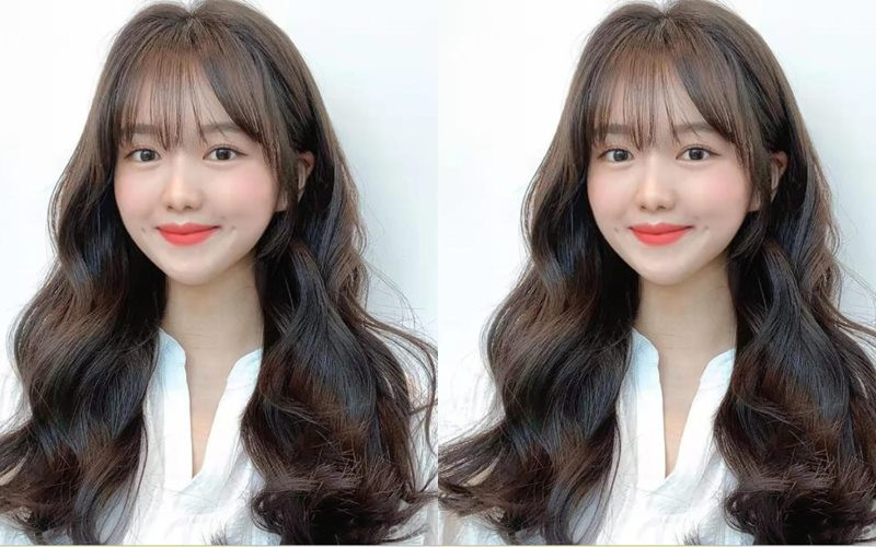 Tóc layer mái mưa uốn xoăn tạo vẻ đẹp trong sáng, cuốn hút kiểu Kpop
