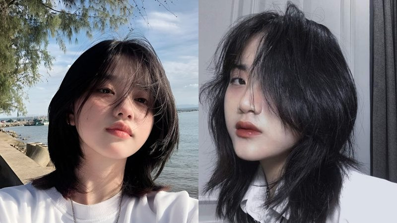 Tóc mullet layer cho nữ mặt tròn tạo phong cách thời thượng, cá tính