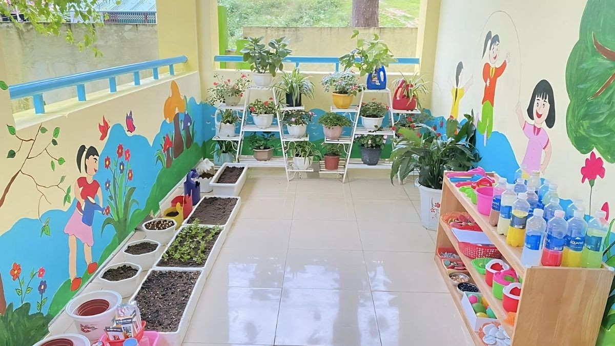 Góc âm nhạc với khu vườn tí hon của bé