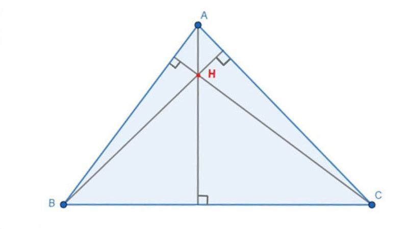 Minh họa hệ tọa độ Descartes và công thức tính trọng tâm G(xG, yG) của tam giác ABC.