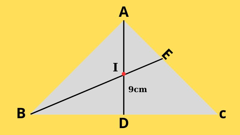 Bài toán ví dụ về trọng tâm tam giác và cách tính độ dài đoạn thẳng liên quan.