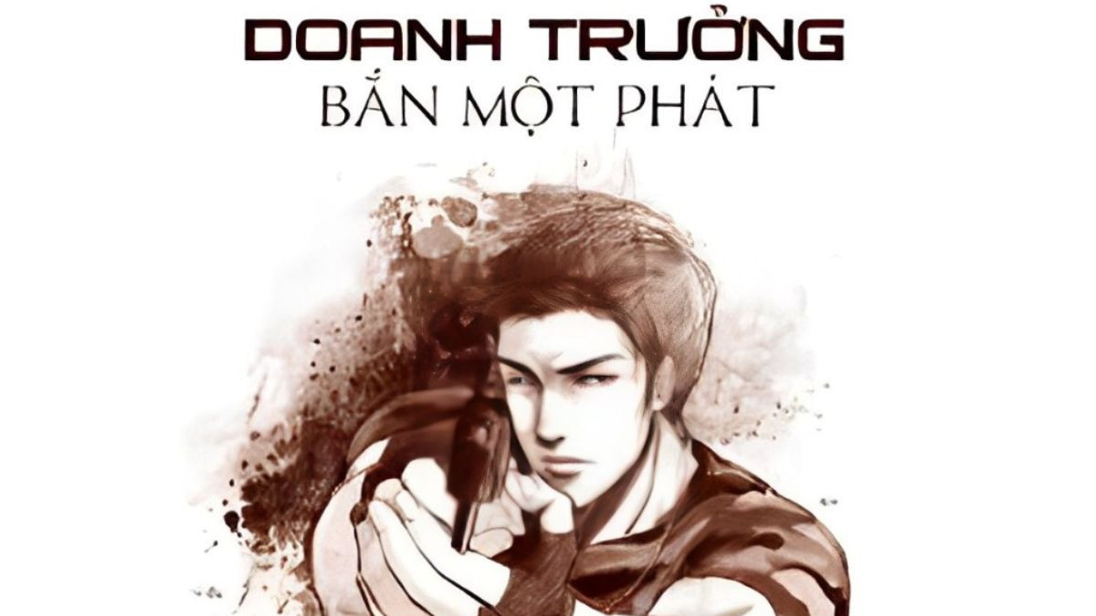 Bìa truyện &quot;Doanh Trưởng, Bắn Một Phát&quot; với hình ảnh quân nhân nghiêm nghị