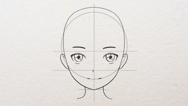Hoàn thiện đôi mắt to, chân mày và miệng biểu cảm cho anime nữ