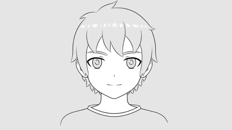 Hoàn thiện tác phẩm vẽ anime nam với các chi tiết cuối cùng