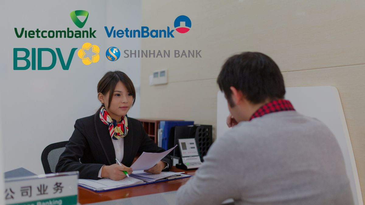 Quầy giao dịch tại một ngân hàng ở Việt Nam, nơi bạn có thể đổi 3 triệu Won Hàn Quốc sang VND.