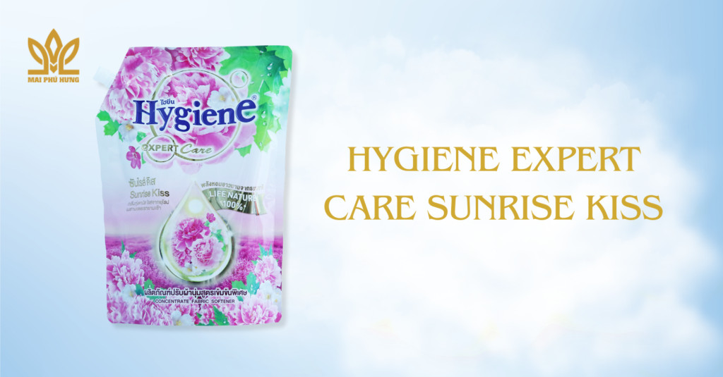 Nước xả Hygiene Expert Care Sunrise Kiss màu hồng với hương hoa thiên nhiên