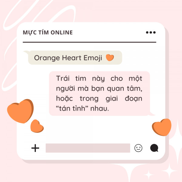 Biểu tượng trái tim cam ấm áp