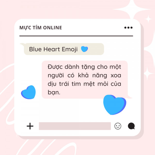 Biểu tượng trái tim xanh dương xoa dịu