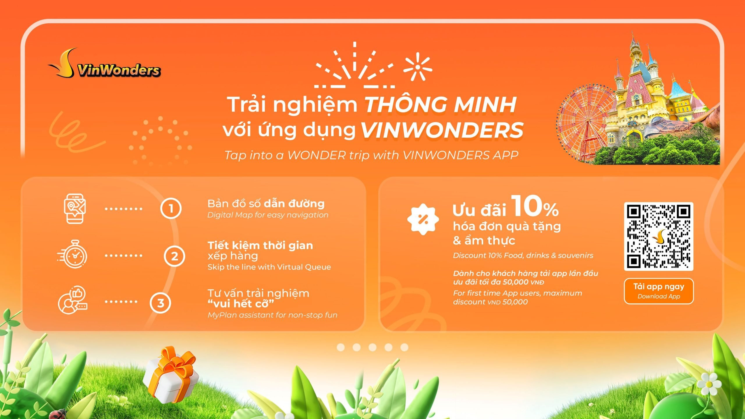 Khám phá VinWonders Nha Trang với bản đồ số thông minh