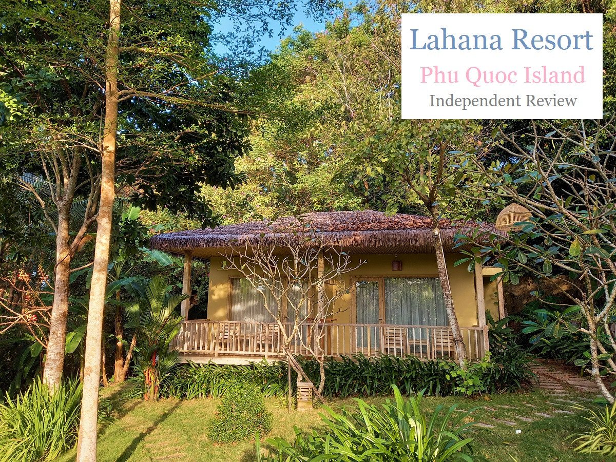 Toàn cảnh Lahana Resort Phú Quốc từ trên cao với không gian xanh mát và hồ bơi vô cực