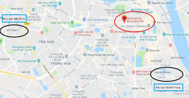 Bản đồ vị trí Bệnh viện Xanh Pôn Hà Nội trên Google Maps