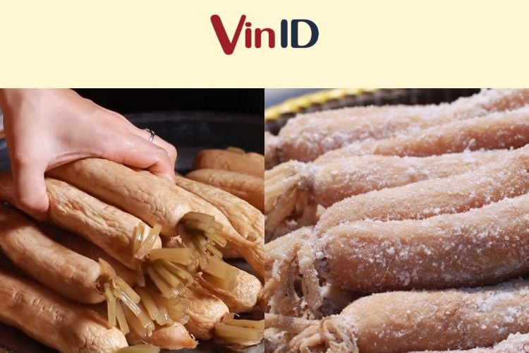Củ cải muối xá bấu nguyên củ sau khi phơi khô, dẻo mềm và đậm đà