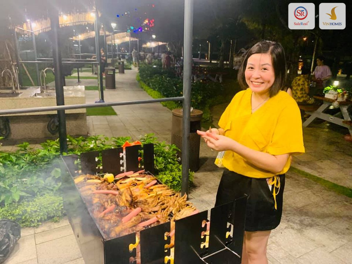 BBQ Garden Vinhomes Ocean Park 3 với không gian xanh mát