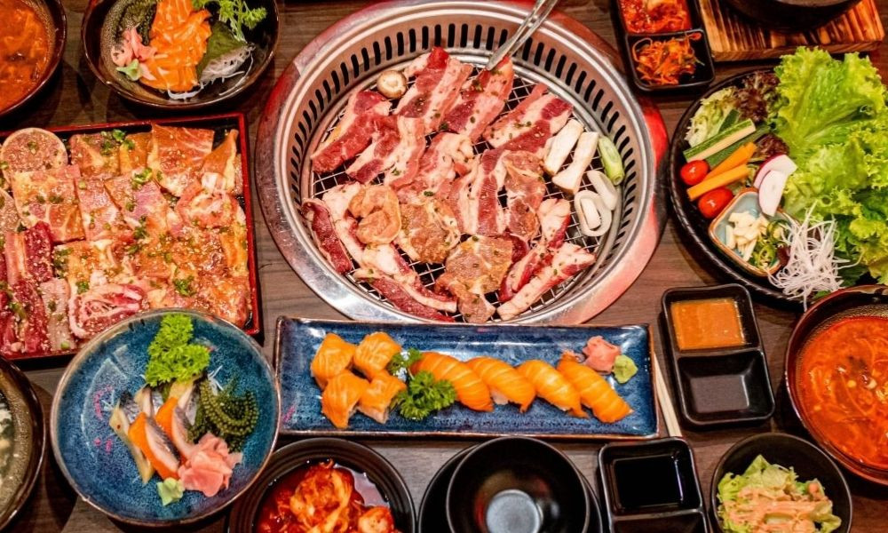 Pinpas BBQ Buffet đa dạng món nướng hải sản