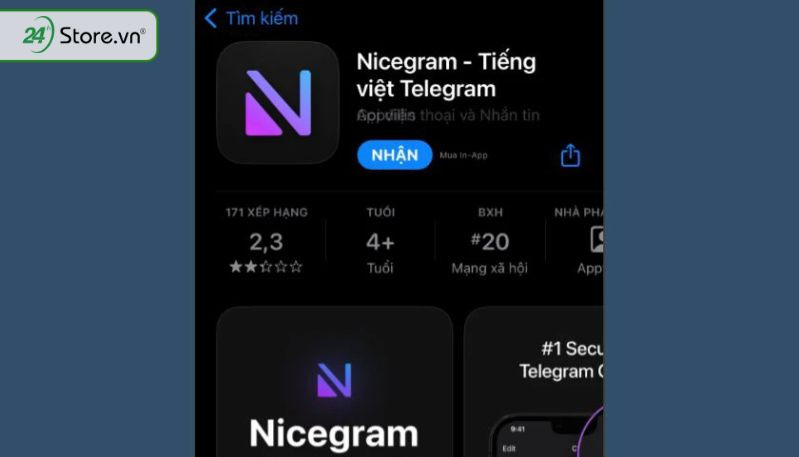 Cách mở chặn hiển thị nhóm chat Telegram nhanh bằng Nicegram - Bước 1