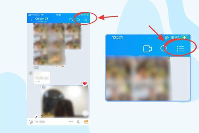 Chọn nhóm Zalo cần giải tán trên điện thoại