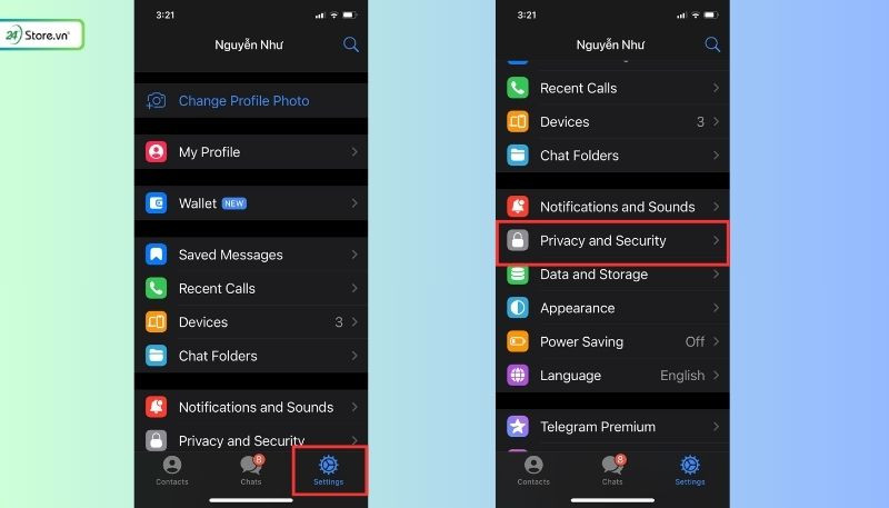 Cách Mở Chặn tin nhắn Telegram đơn giản