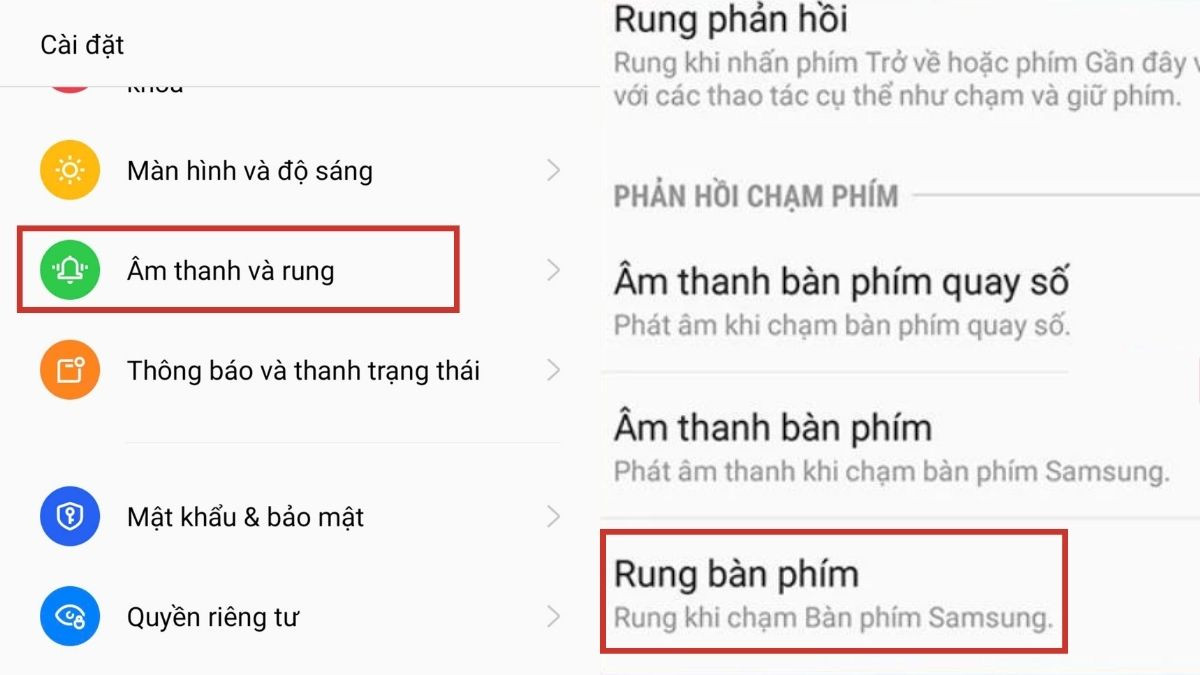 Hướng dẫn chi tiết cách tắt rung bàn phím trên điện thoại Samsung