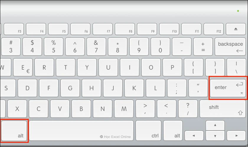 Sử dụng tổ hợp phím Alt + Enter hoặc Command + Enter để xuống dòng trong 1 ô Google Sheets
