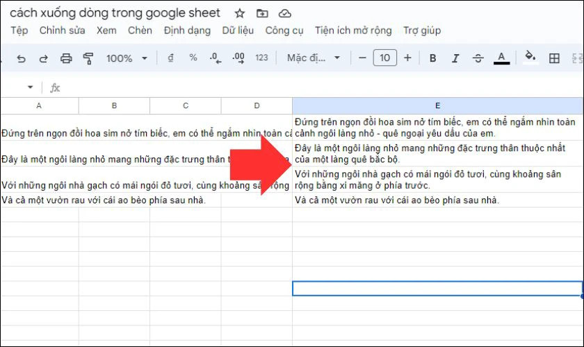 Những lưu ý quan trọng khi thực hiện xuống dòng trong Google Sheets để đảm bảo hiệu quả