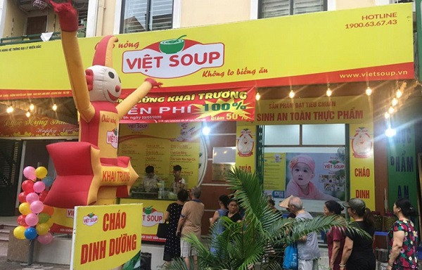 Cửa hàng cháo dinh dưỡng Việt Soup tại TP. HCM đảm bảo an toàn thực phẩm