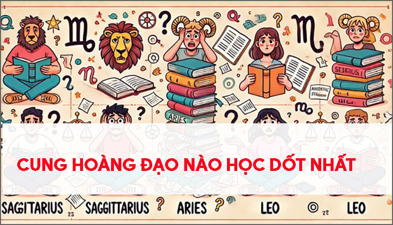 Biểu đồ các cung hoàng đạo tượng trưng cho khả năng học tập đa dạng