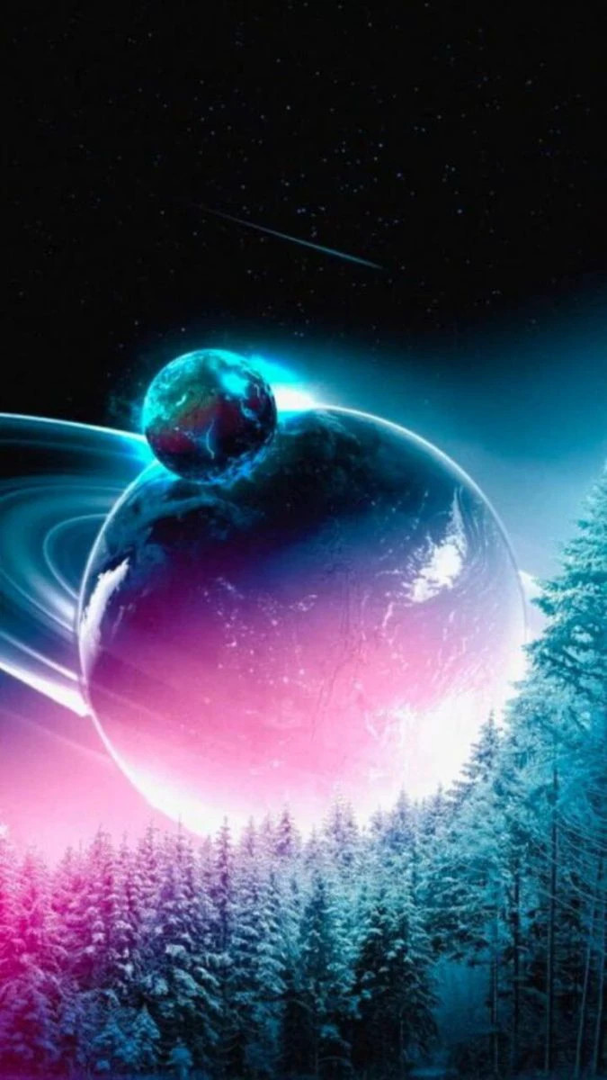 Wallpaper iPhone 15 Pro Max 4K chủ đề vũ trụ huyền ảo