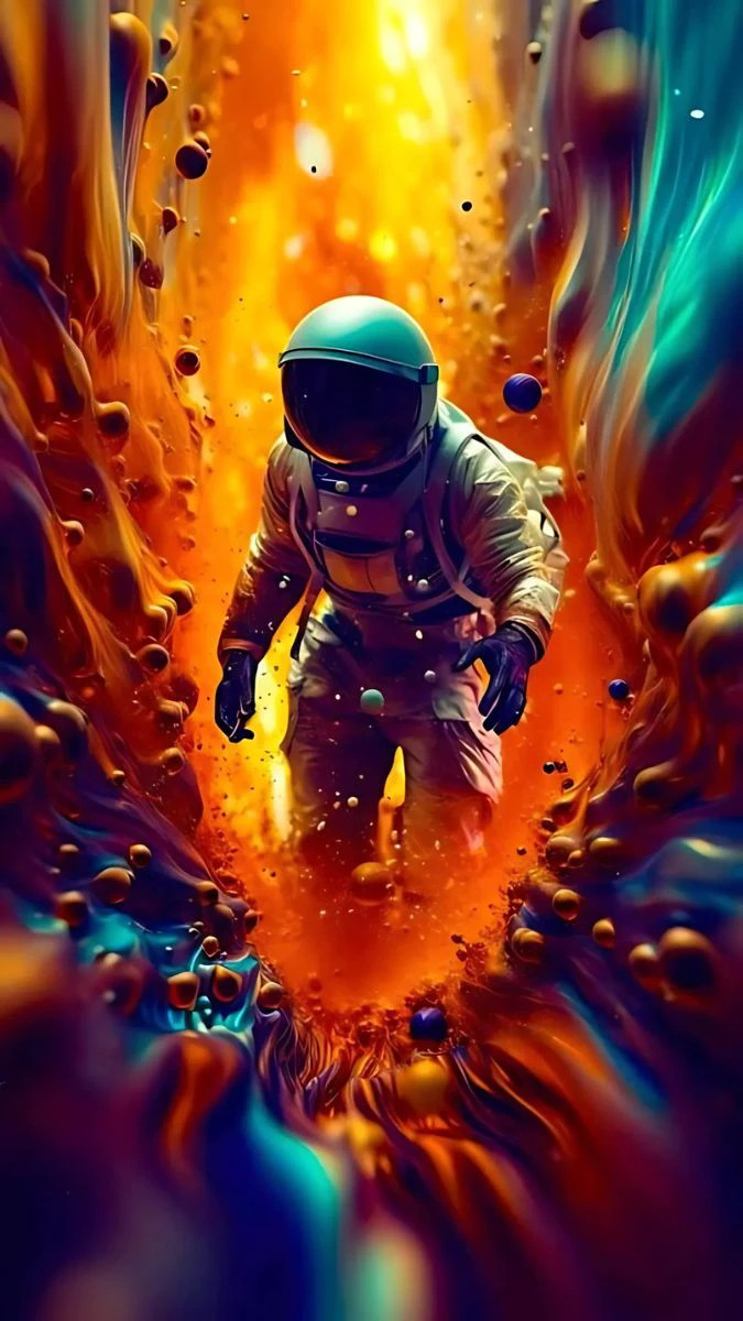 Wallpaper iPhone 15 Pro Max 4K không gian sâu thẳm với ngôi sao