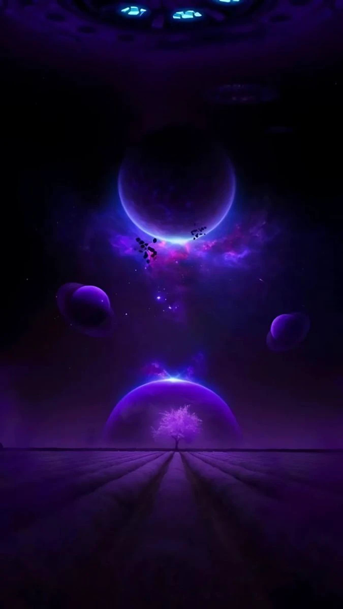 Wallpaper iPhone 15 Pro Max 4K về vũ trụ huyền bí với những dải màu