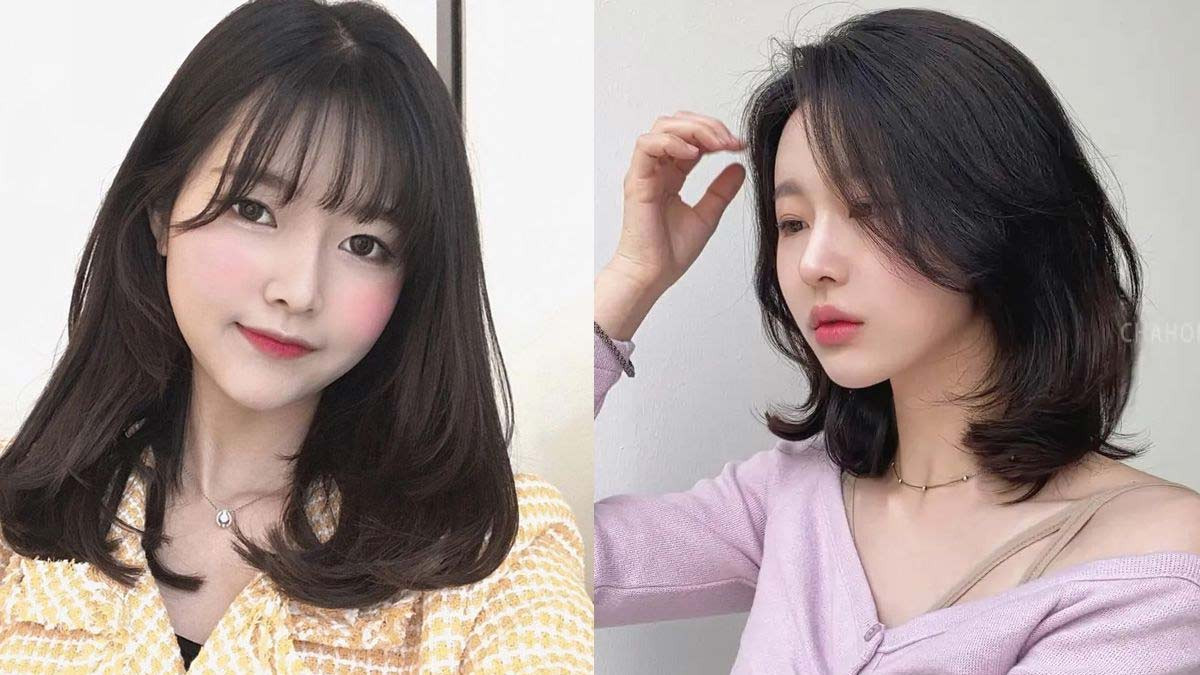 Tóc ngắn ngang vai uốn nhẹ bồng bềnh cho nữ