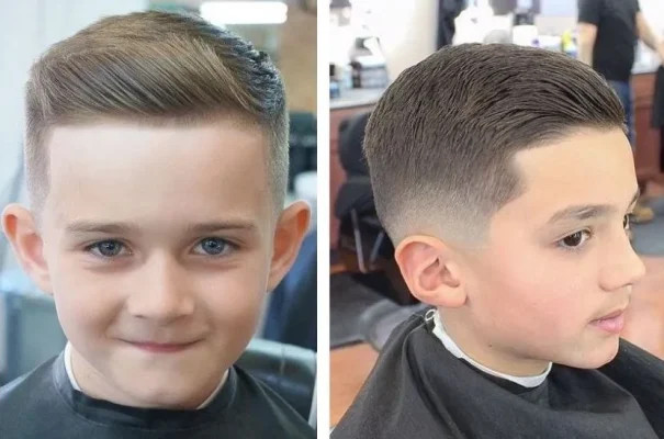Bé trai với kiểu tóc Side Part hiện đại