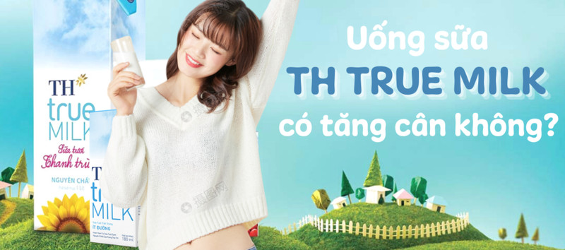 Hàm lượng calo trong sữa TH True Milk không cao, nên uống hợp lý sẽ không gây tăng cân
