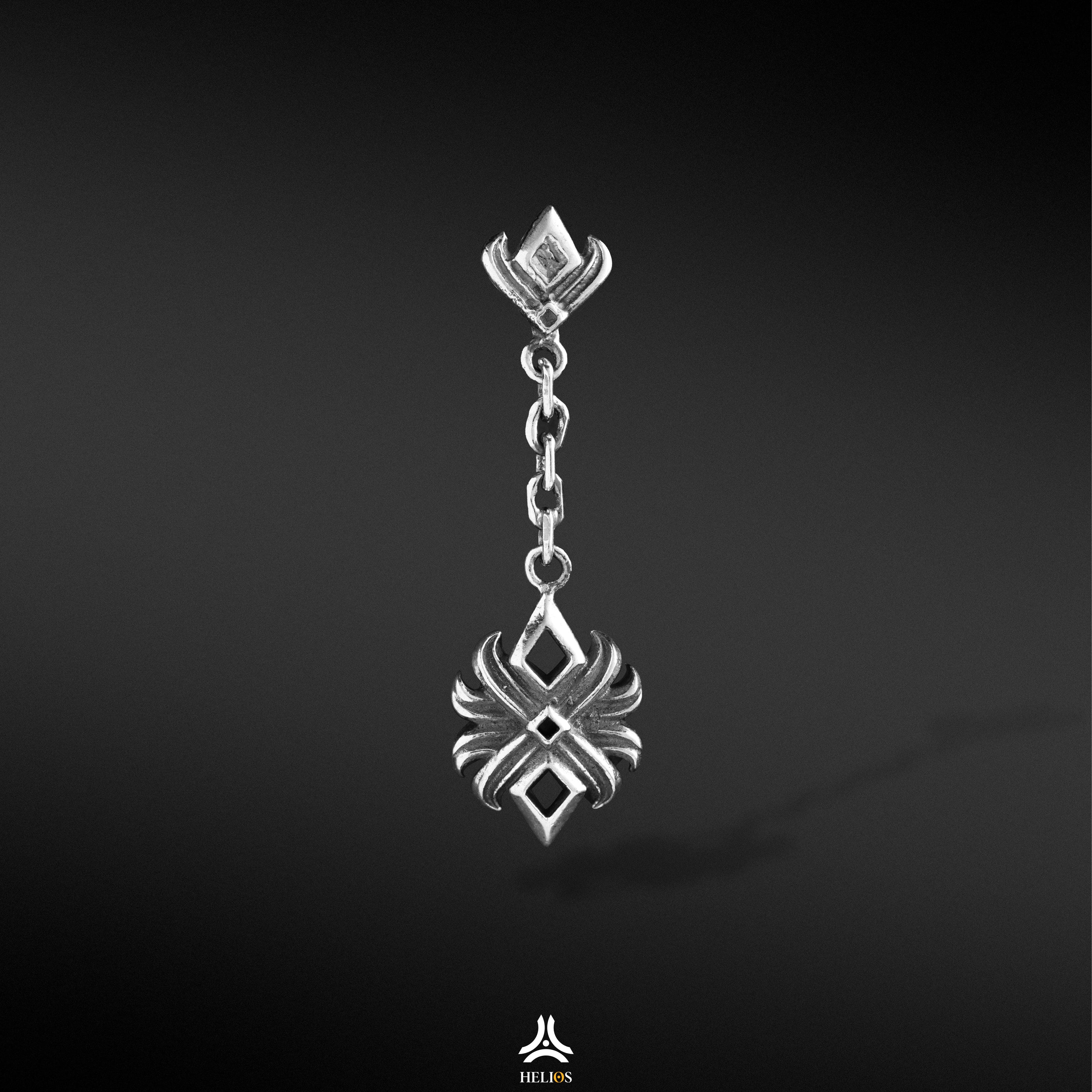 Khuyên tai bạc S925 Lotus Flower Drop Earrings từ Helios, thiết kế độc đáo, phong cách.
