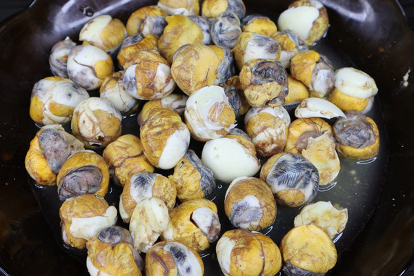 Luộc trứng cút lộn