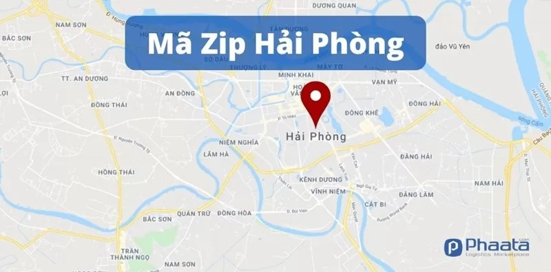 Mã ZIP Hải Phòng trên bản đồ Việt Nam