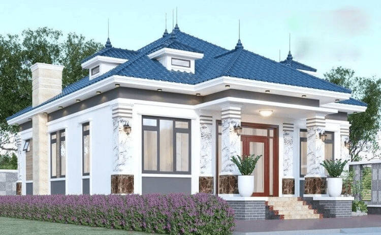 Mẫu nhà cấp 4 mái Nhật 3 phòng ngủ tinh tế, nguy nga