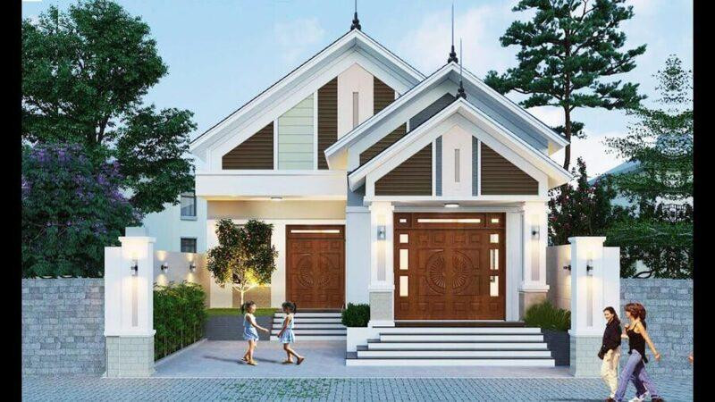 Mẫu nhà 1 tầng mái Thái đẹp, thanh thoát, thoáng đãng
