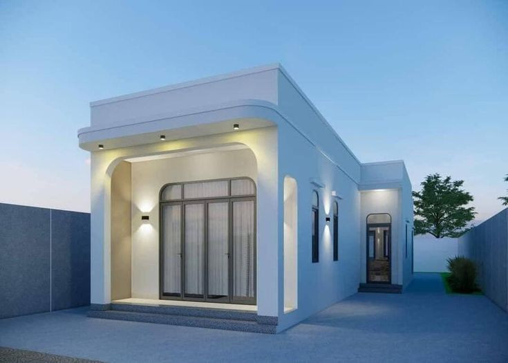 Mẫu nhà 1 tầng kiểu hộp phù hợp cho những khu đất hẹp