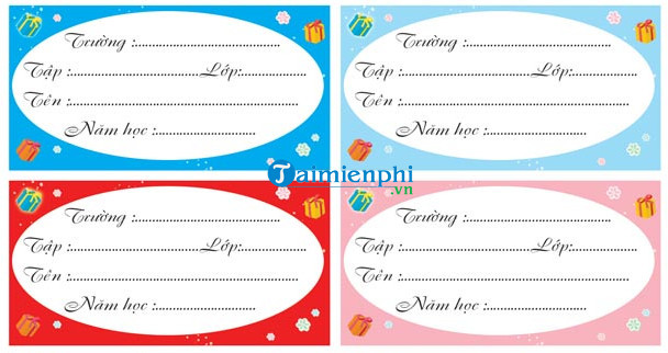 Mẫu nhãn vở thiết kế tối giản, chuyên nghiệp, phù hợp cho học sinh trung học và sinh viên