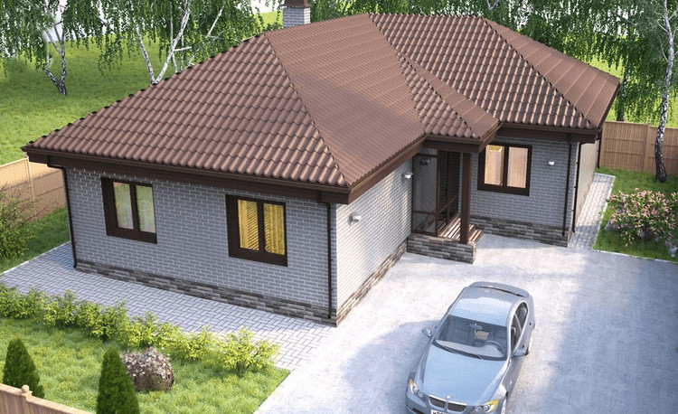 Mẫu nhà cấp 4 mái Nhật 3 phòng ngủ ở nông thôn đẹp mắt, tiết kiệm chi phí